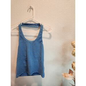 Pilcro by Anthropologie Blue Striped Ribbed Sleeveless Tank Top Size XS NWT‎ Y2K